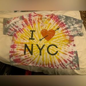 I Heart NYC tie dye crop shirt